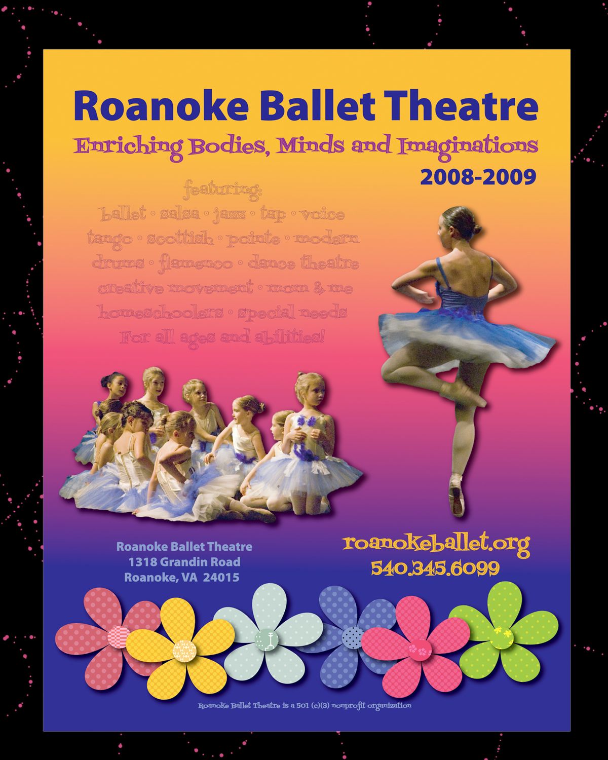 A poster for the roanoke ballet theatre in 2008-2009