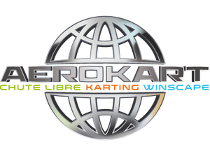 Un logo pour aerokart, simulateur chute libre,  karting  indoor et winscape