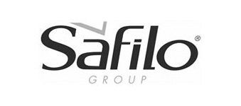 Safilo Group logo in black and gray, with a stylized