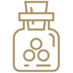 Botanical medicine icon - natural remedies and supplements