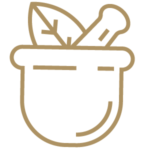Mortar and pestle icon - botanical medicine and herbal therapy
