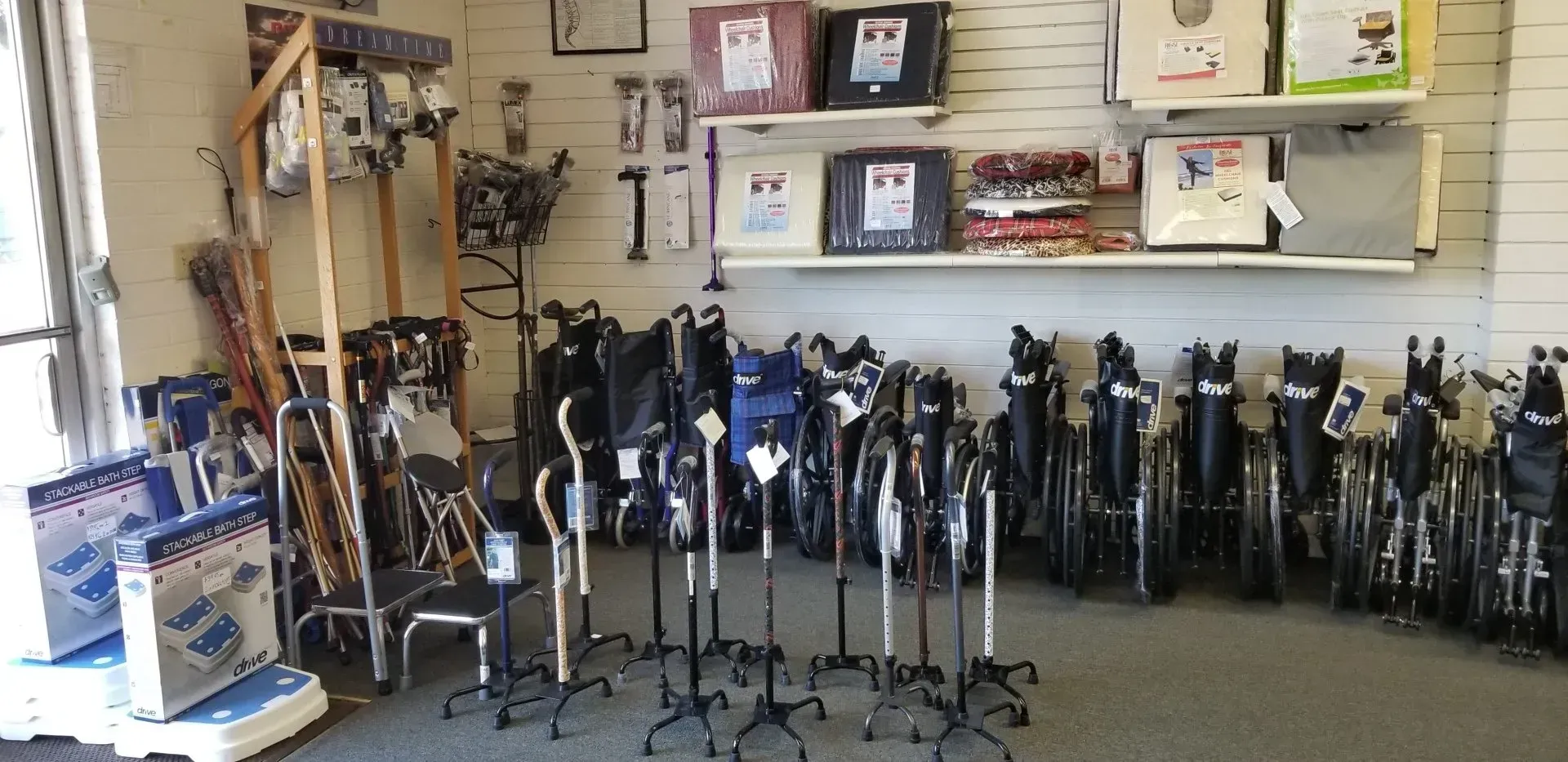 products inside the shop