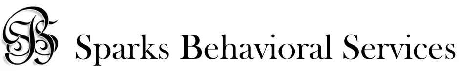 Sparks Behavioral Services logo with stylized black initials and serif text on a white background