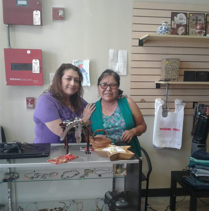 Two Women Inside the Shop