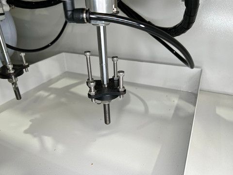 adjustable depth stops allow for different depths to be set when drilling for handles or knobs
