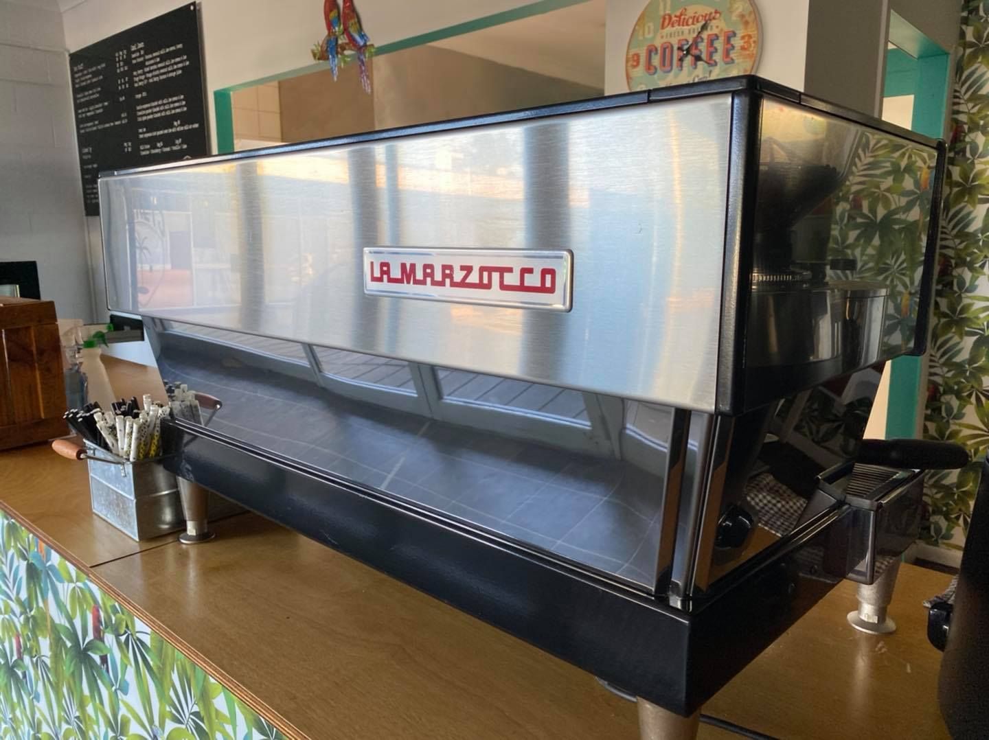 A Commercial La Marzocco Espresso Machine on a Cafe Counter — Memories Cafe @ Yorkeys Knob in Yorkeys Knob, QLD