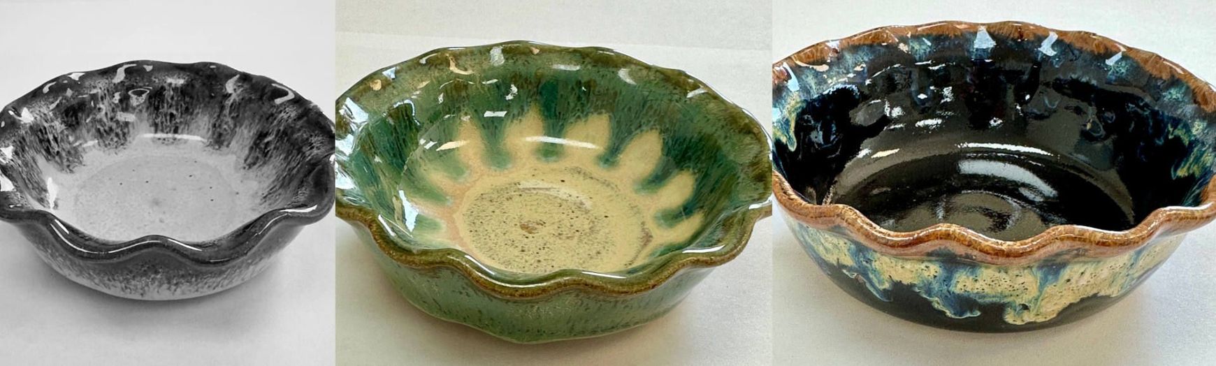 Down To Earth Pottery 3, 4, 5 inch bowls