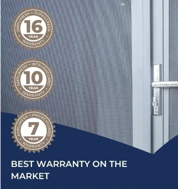 An Amplimesh Security Door and Mesh Screen — Sams Glass Solutions in Proserpine, QLD