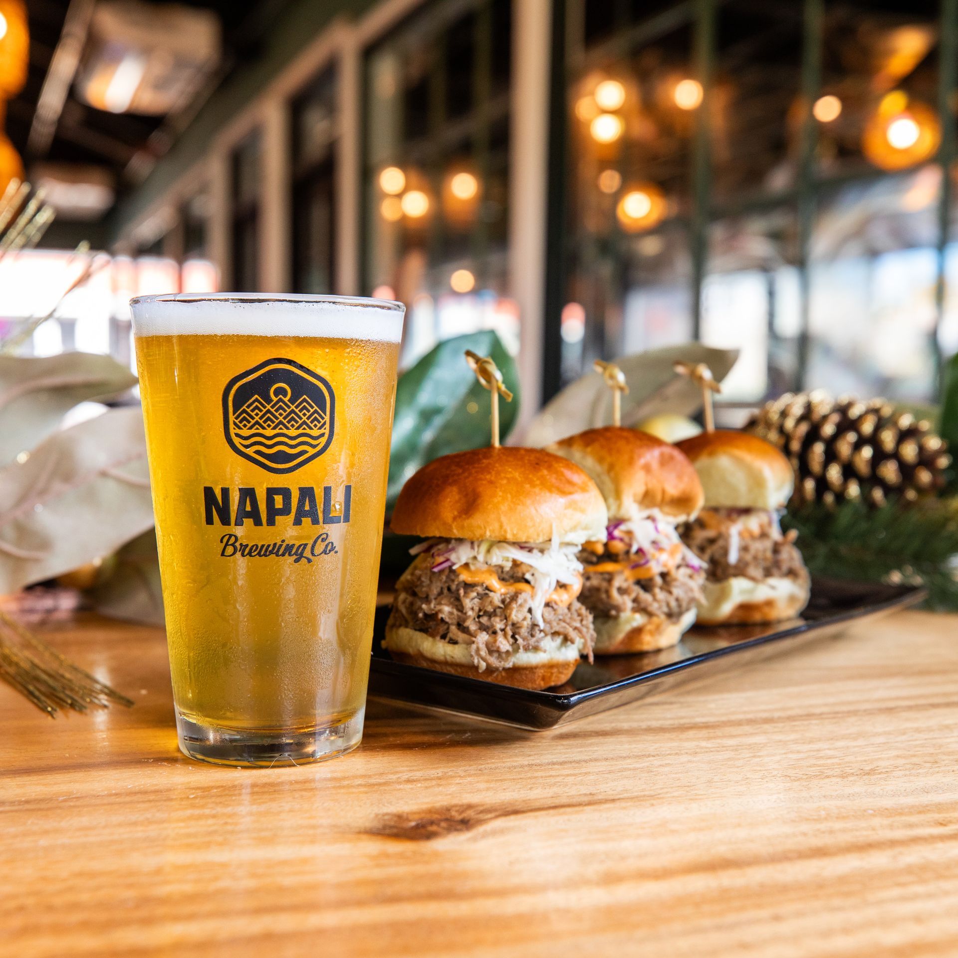 beer and sliders christmas
