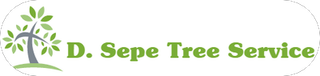 A logo for a tree service company with a tree in the middle.