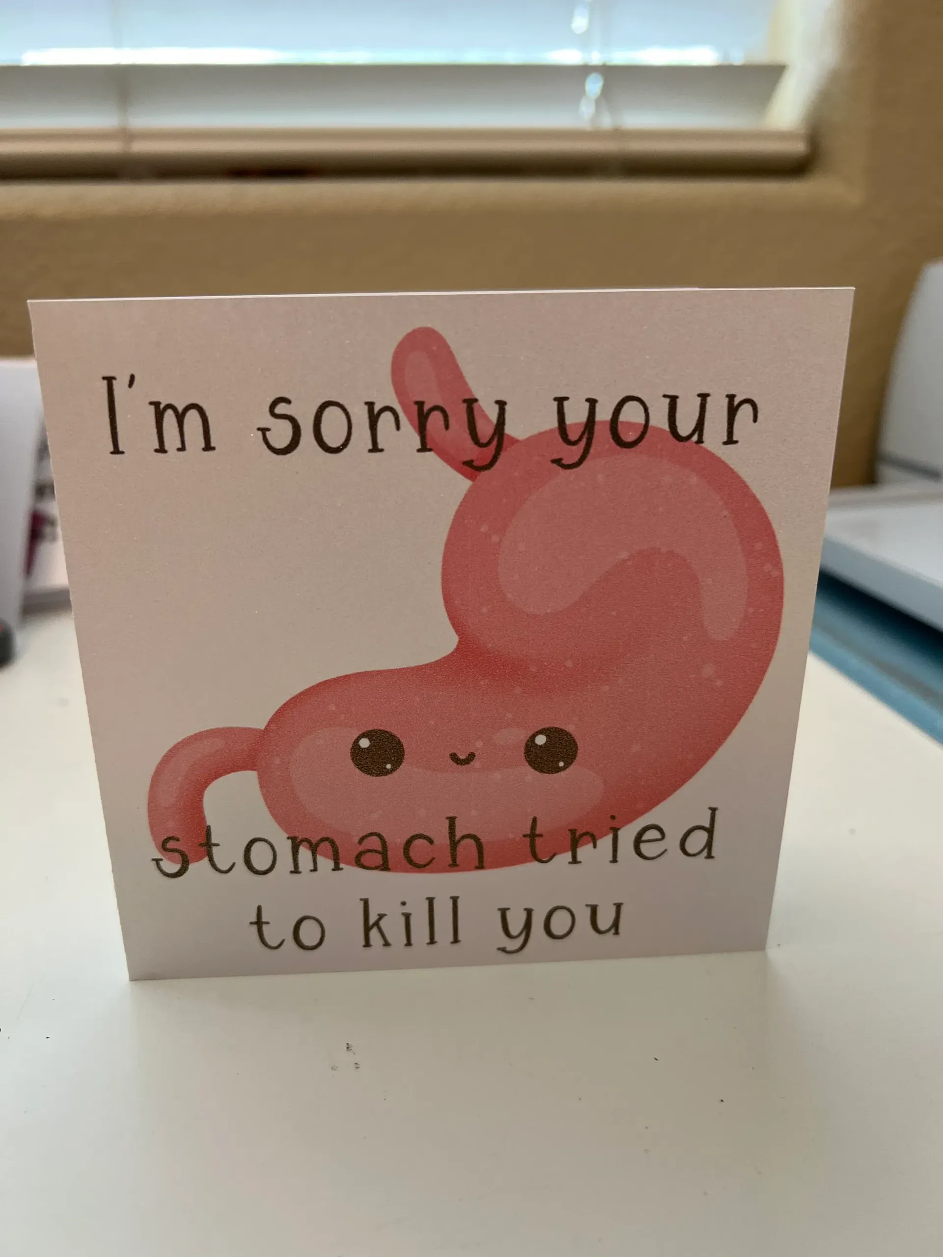 I’m Sorry Your Organ Tried to Kill You Card