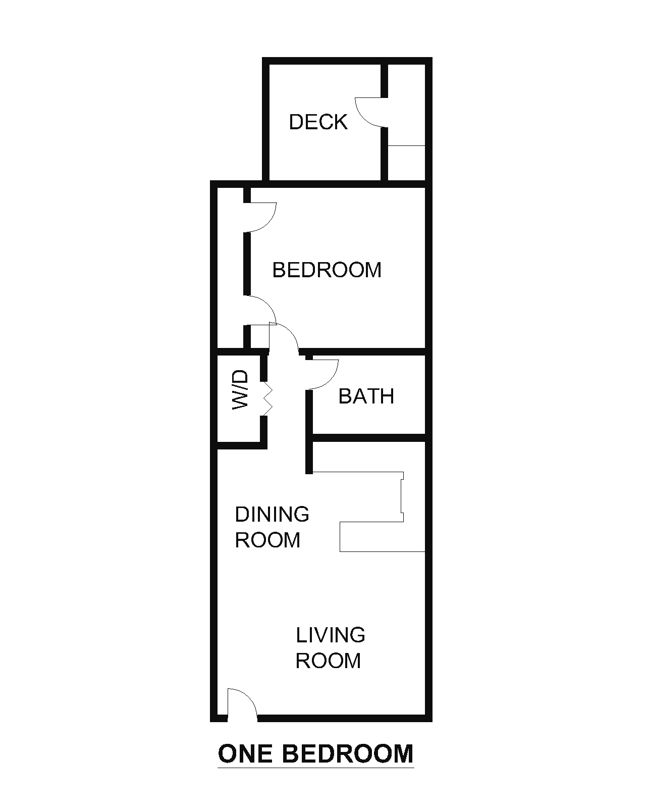 1 bedroom floor plan