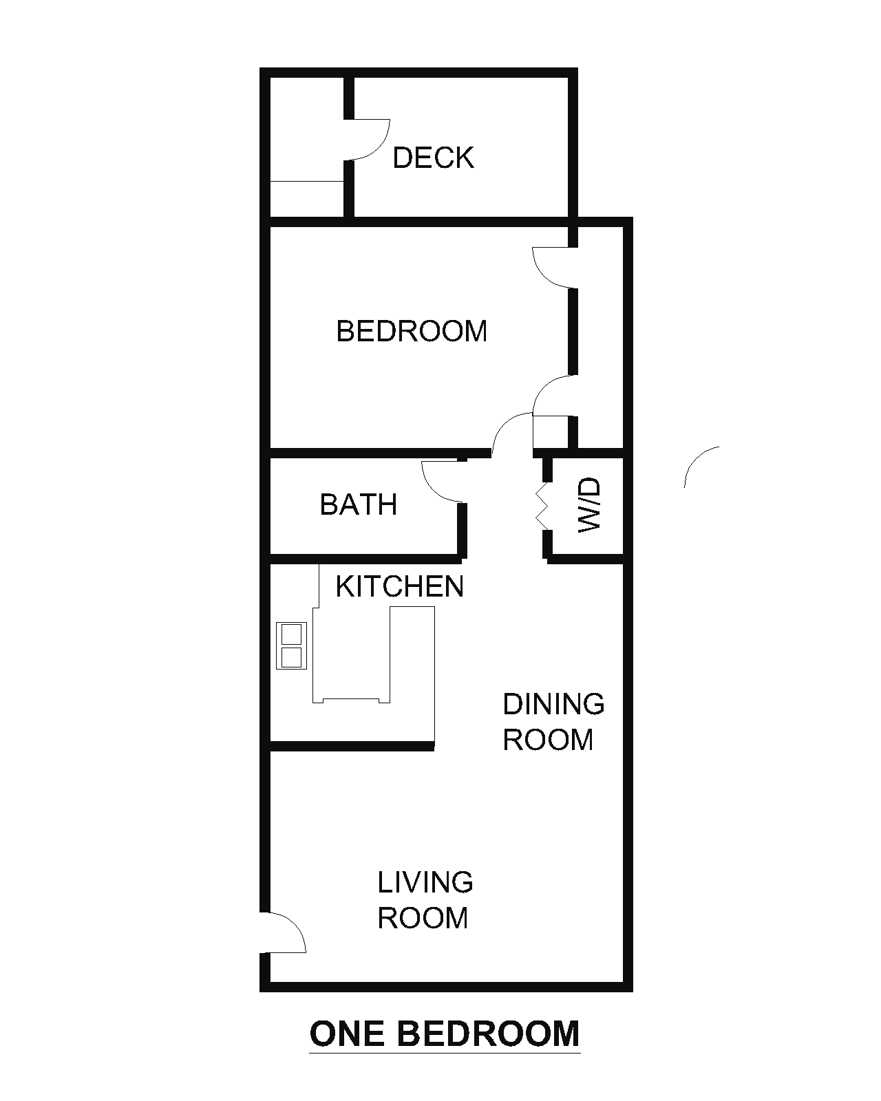 1 bedroom floor plan