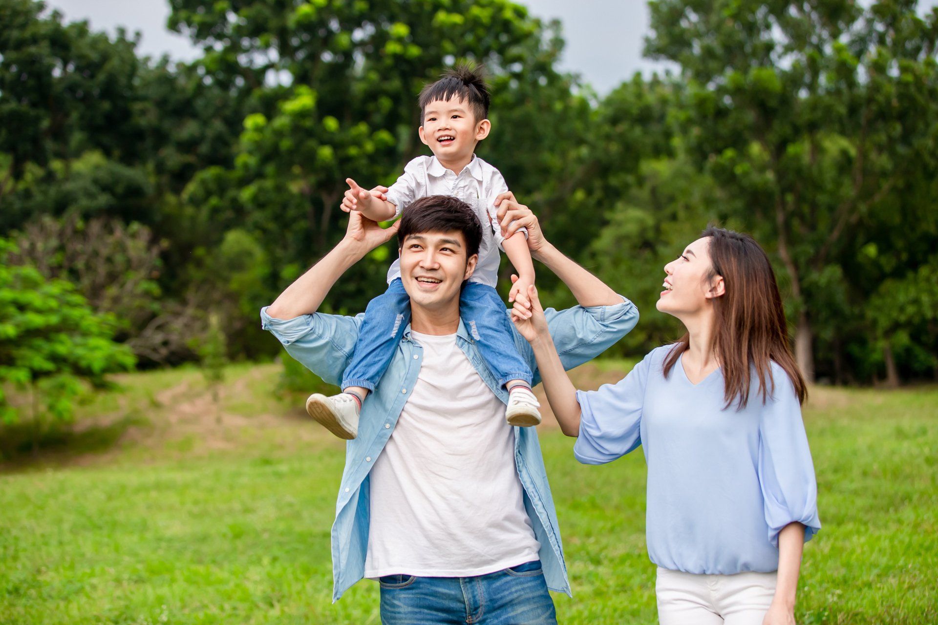 Family outside