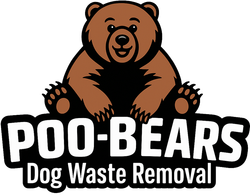 A logo for poo bears dog waste removal