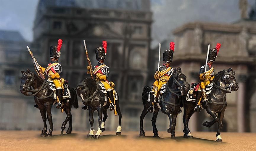 Figurines BBR 002 CBG Mignot - 5 Gendarmes D'Elite - Plomb 50mm - Boîte