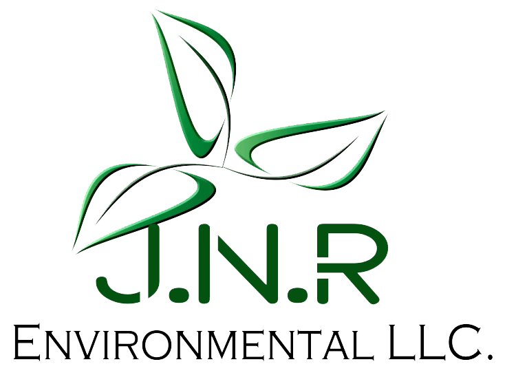 J.N.R Environmental LLC logo with green leaf design and black text on white background