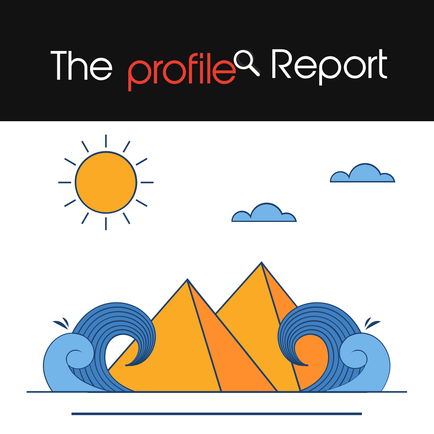 The Profile Report logo above a red watering can watering green leaves