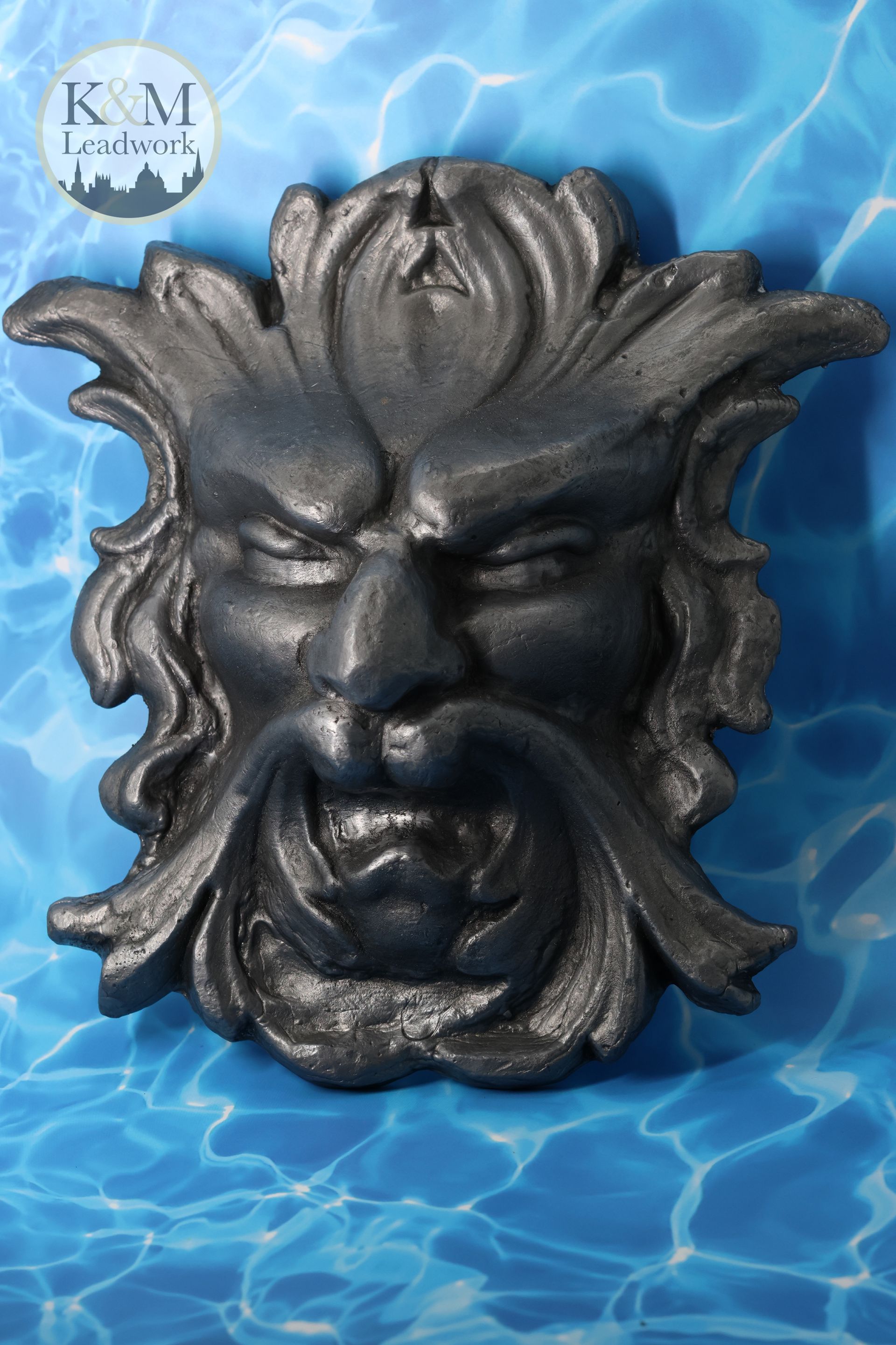 Lead Neptune Water Spout