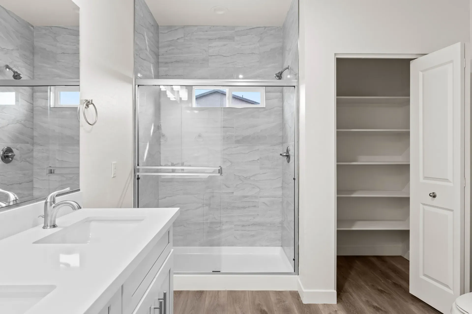 Apartment bathroom — representative home at Stone View on 7th.