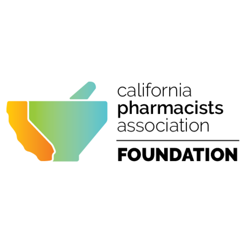 California Pharmacists Association Foundation logo with multicolor California outline and black text