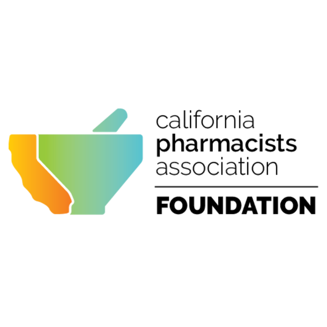 California Pharmacists Association Foundation logo with multicolor California outline and black text