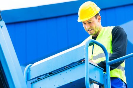 man with a hard hat