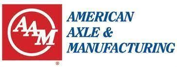 American Axle & Manufacturing logo with red AAM emblem and blue company name