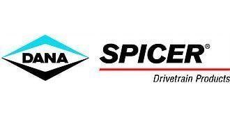 SPICER drivetrain products logo in black text with red underline on white background