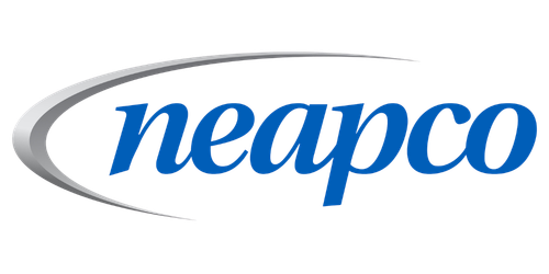 Blue Neapco logo with a gray swoosh over a white background