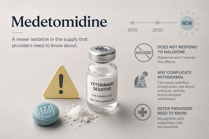 Medetomidine veterinary sedative awareness illustration for the fentanyl drug supply