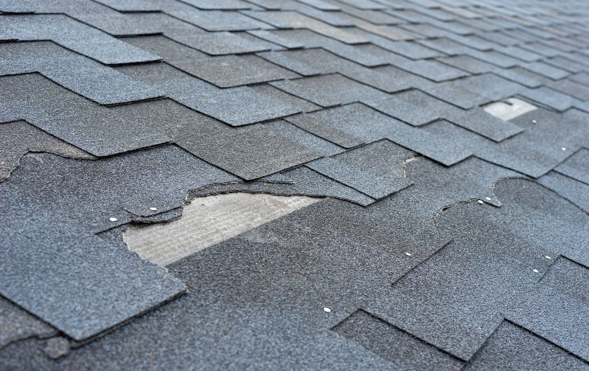 a close up of a roof with a hole in it .