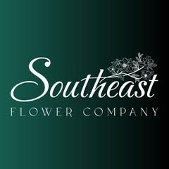 Southeast Flower Company logo in white script on a dark green background