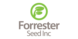 Forrester Seed Inc logo with green circular leaf icon and gray text