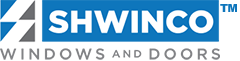 SHWINCO Windows and Doors logo in blue and gray text with a stylized window icon