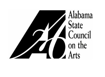 Alabama State Council on the Arts logo with stylized black “A” and text on white background