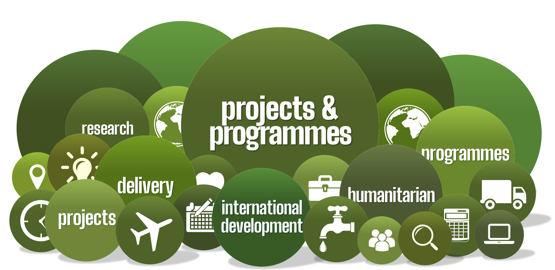 Green circle graphic with