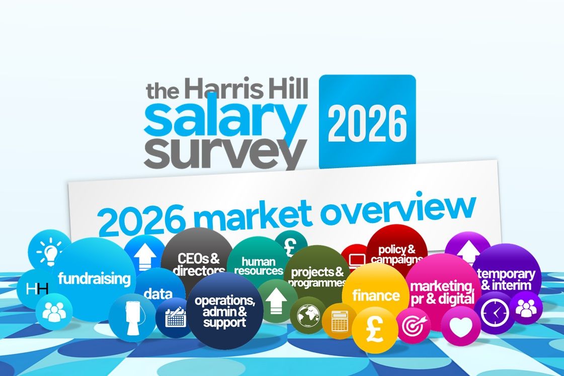 2026 Salary Survey market overview graphic with colorful business icons and topic bubbles