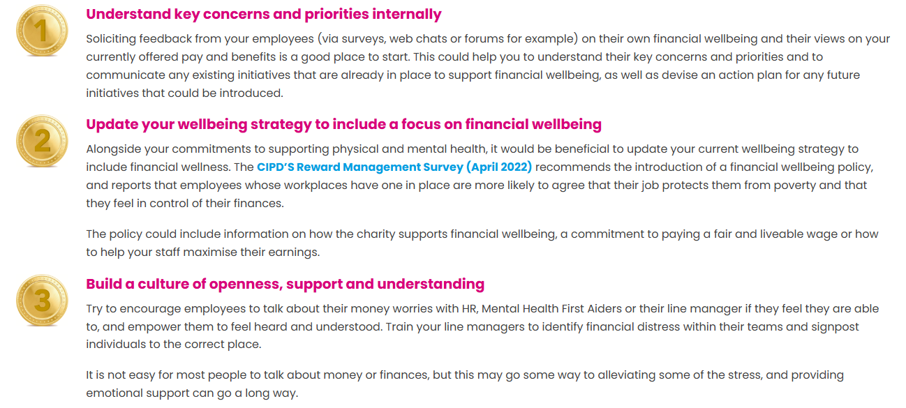 Three steps to improve monitoring: understand concerns, update strategy, build awareness. Text on gold circles.