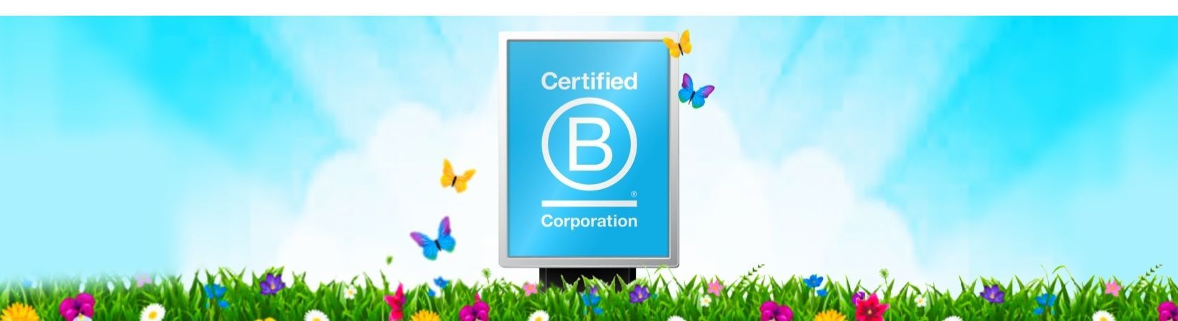 Blue sky scene with a
