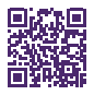 Code QR violet sur fond blanc