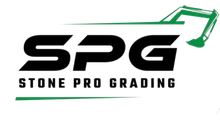 A logo for a company called Stone Pro Grading, LLC