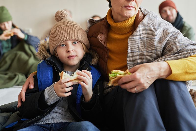 Supporting basic needs including food and shelter.