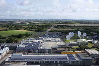 Aerial view of Goonhilly site