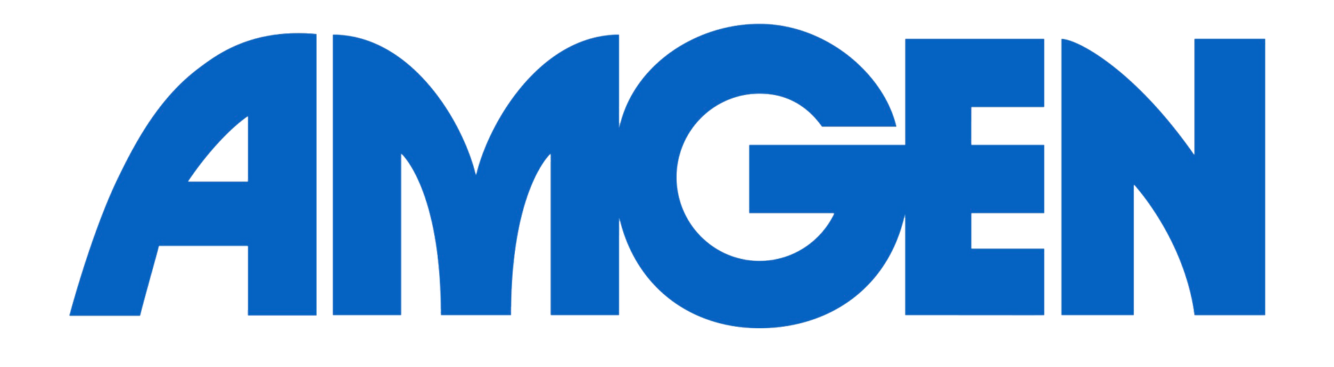 AMGEN logo in blue with a white background