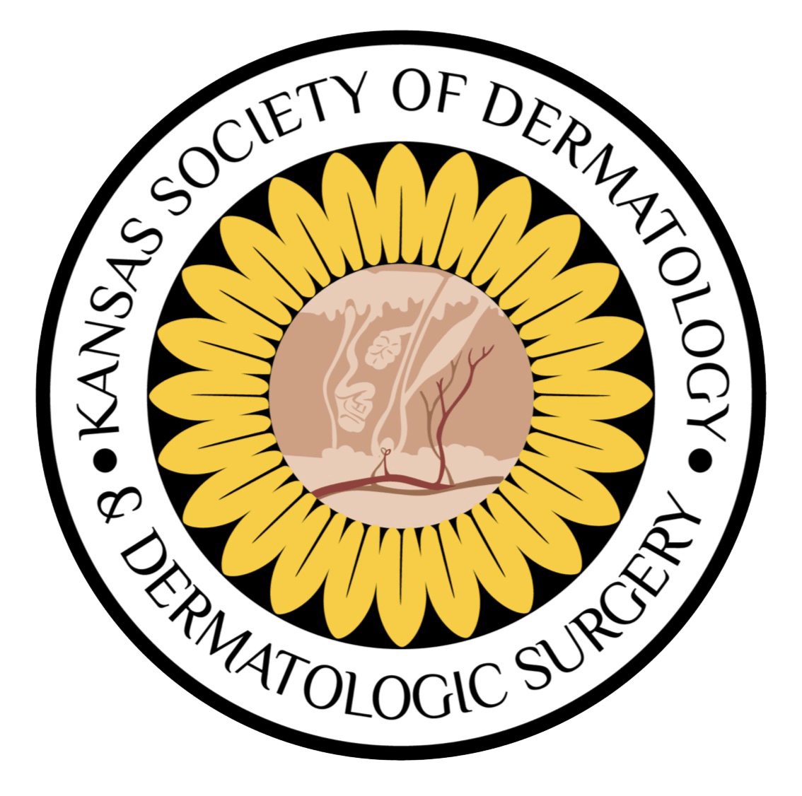 A logo for the kansas society of dermatology and dermatologic surgery