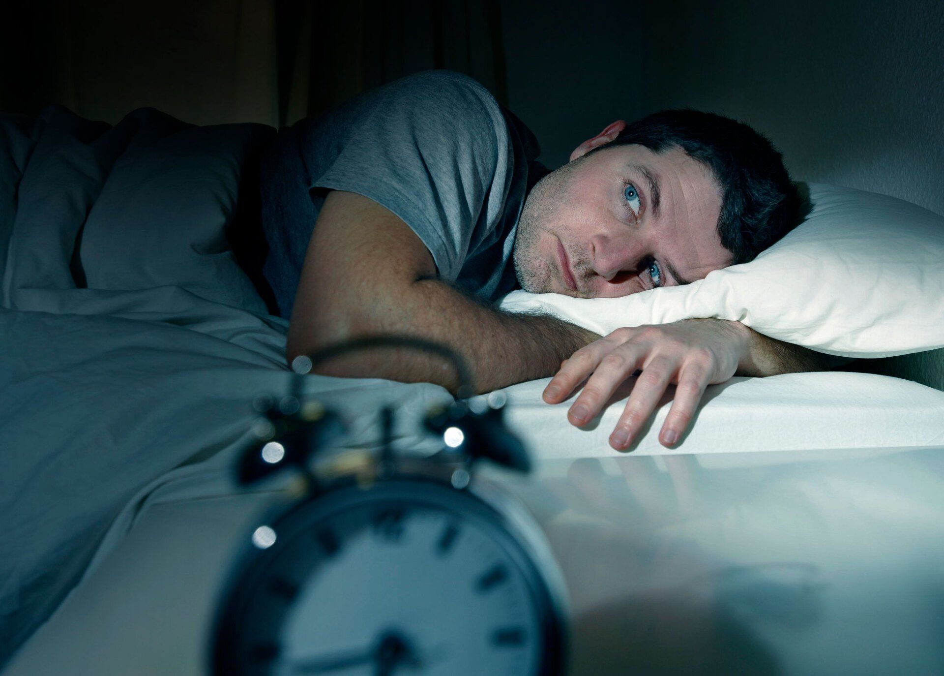 Man Suffering from Insomnia — Portage, MI — Cornerstone Chiropractic Center