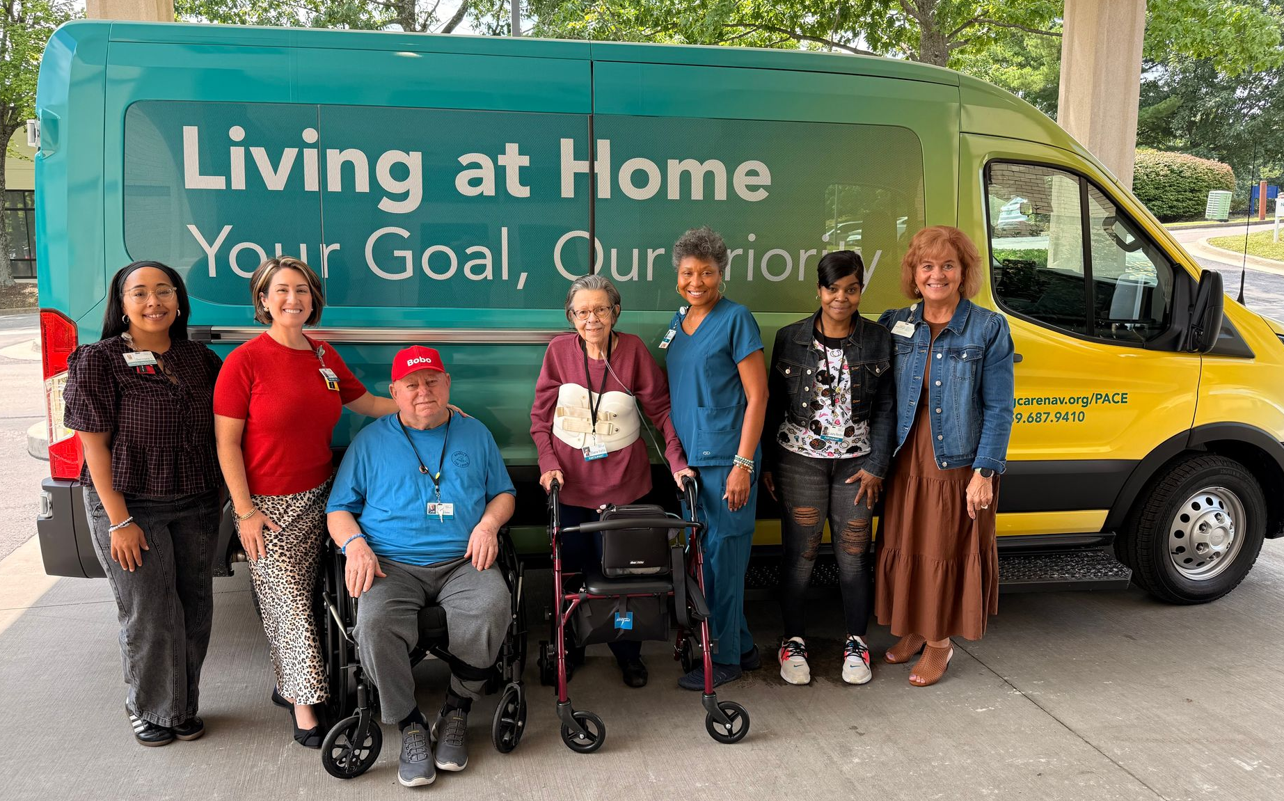 Bluegrass PACE participants and staff with new PACE van thanks to a grant from LFUCG and Truist Foundation.