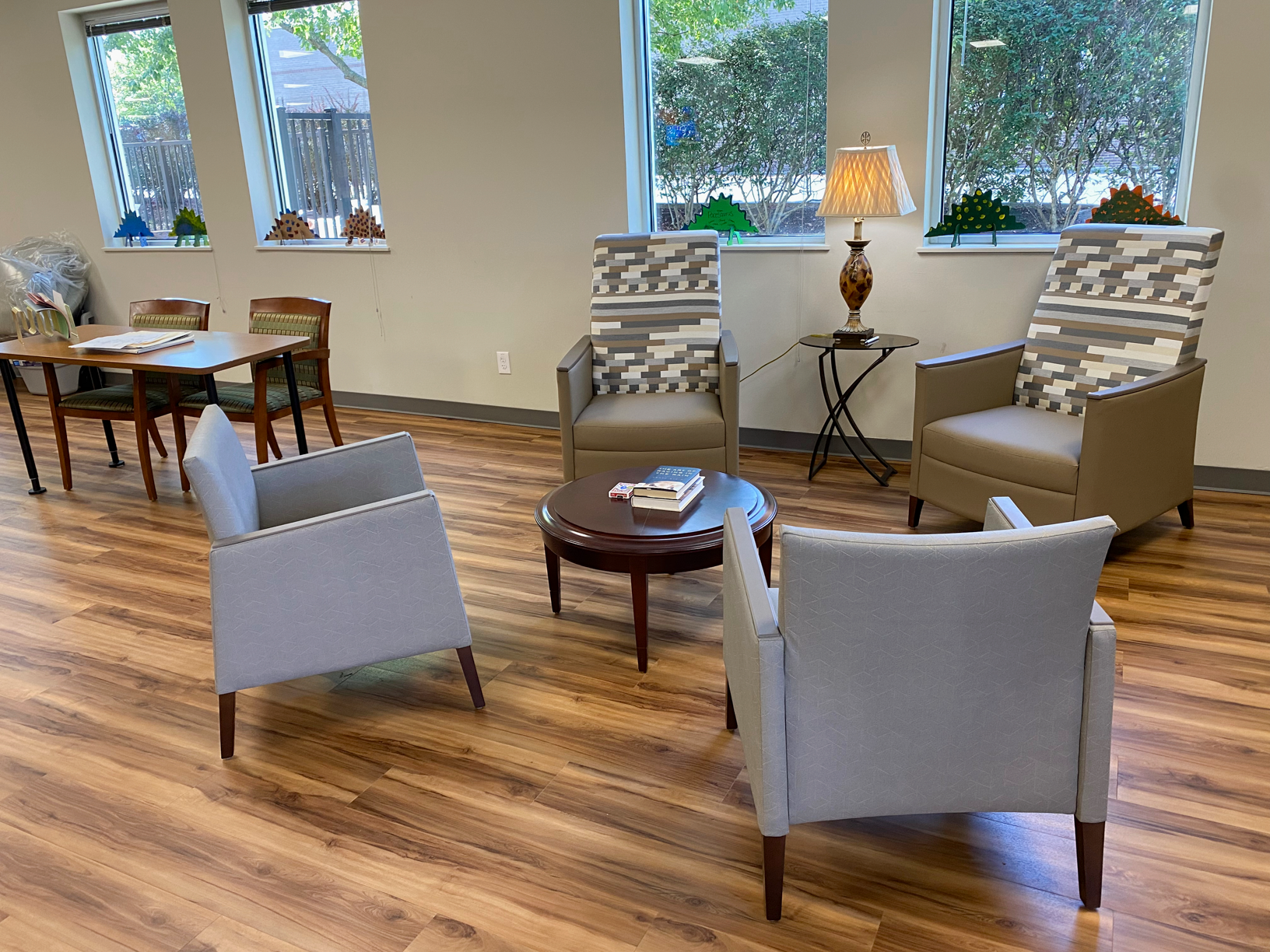 PACE Center lobby featuring comfortable seating for participants and visitors.
