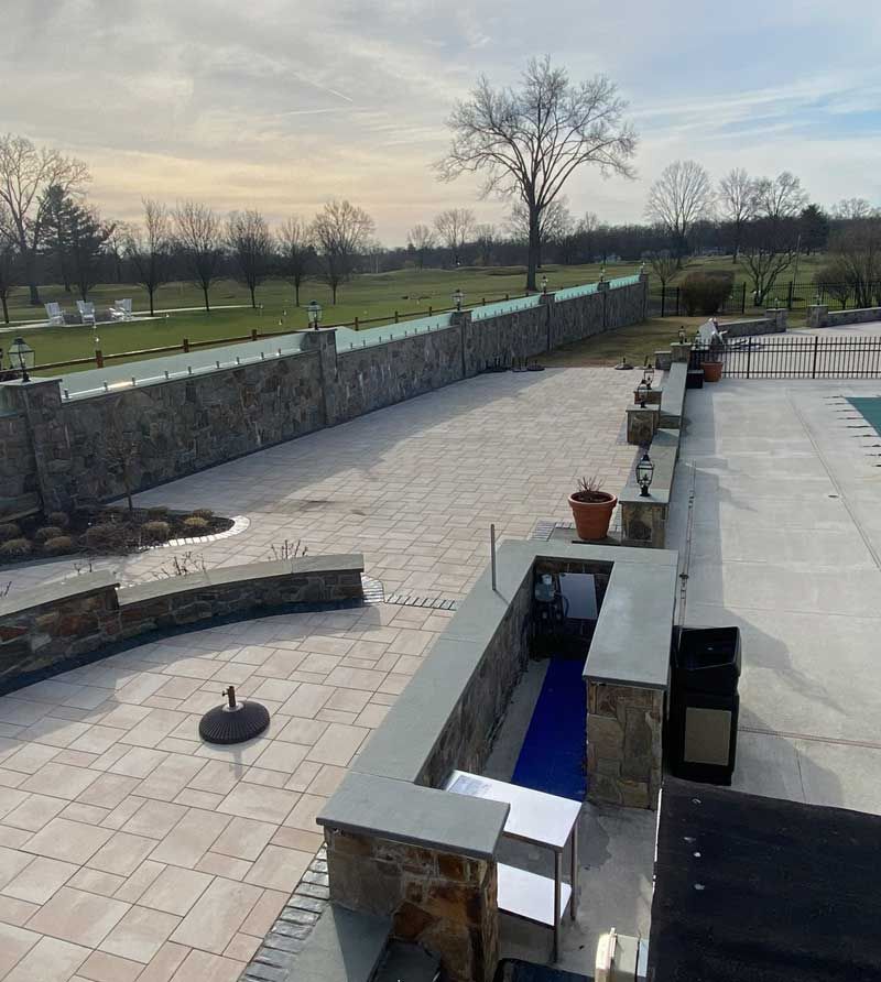 Custom Fireplace On Patio — Westchester, NY — Precision TMS Home Improvement & Masonry Custom Fireplace On Patio — Westchester, NY — Precision TMS Home Improvement & Masonry